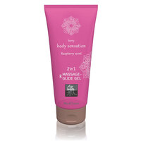 Massage- &amp; Glide Gel 2 in 1 - Framboos