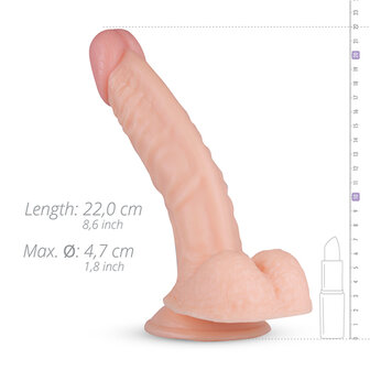 Derek Realistische Dildo Met Balzak - 22 cm