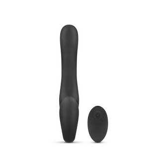 No-Parts - Avery Strapless Strapon Vibrerende Dildo 22 cm - Zwart