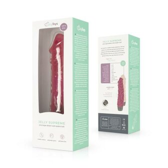 Jelly Supreme - Realistische Vibrator - Roze/Glitters