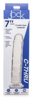 Jock C-Thru Transparante Dildo - 20 cm.