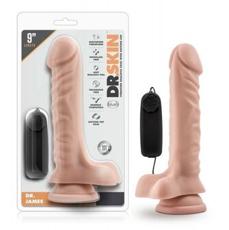 Dr. Skin - Dr. James Vibrator Met Zuignap 22 cm - Vanilla