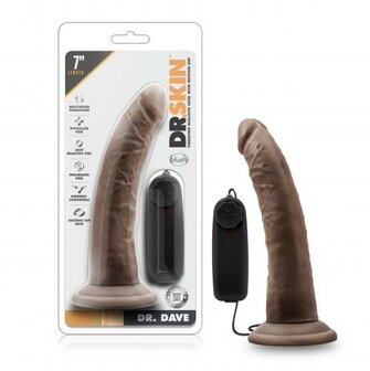 Dr. Skin - Dr. Dave Vibrator Met Zuignap - Chocolate