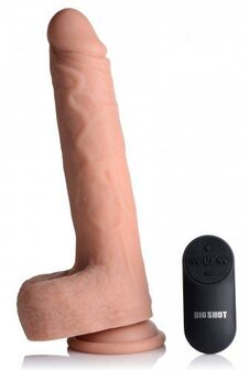 Vibrerende &amp; Stotende Realistische XL Dildo Met Balzak - 17.8 cm
