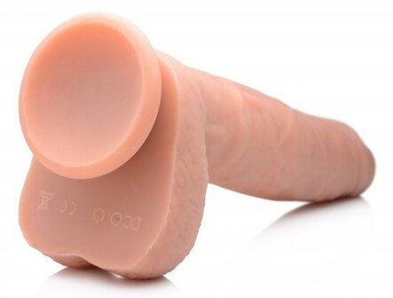 Vibrerende &amp; Stotende Realistische XL Dildo Met Balzak - 17.8 cm