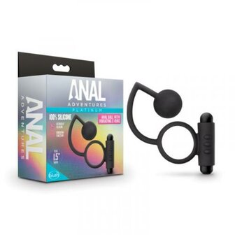 Anal Adventures&nbsp;- Platinum - Anaal Plug Met Vibrerende Cockring