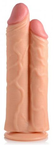 Double Stuffer Dubbele Dildo 25 cm - Beige