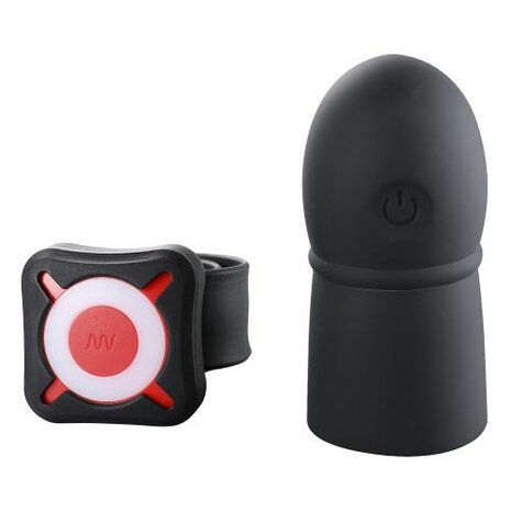 OTOUCH - Super Striker Verlengende Penis Sleeve Met Vibraties - Zwart