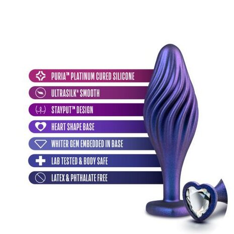 Anal Adventures Matrix - Swirling Bling Anaal Plug - Sapphire