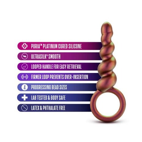 Anal Adventures Matrix - Spiral Loop Anaal Plug - Koper