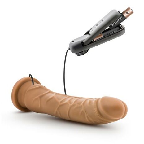 Dr. Skin - Vibrator Met Zuignap 21 cm - Mocha