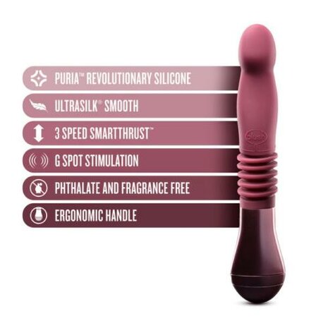 Temptasia - Trixie Stotende Dildo - Wijnrood