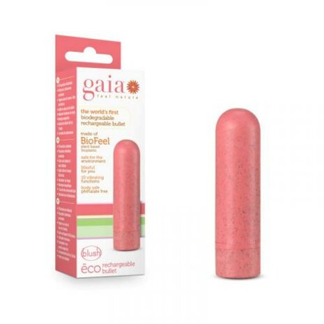 Gaia Eco Oplaadbare Bullet Vibrator - Koraal