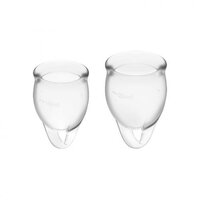 Satisfyer Feel Confident Menstruatiecup Set - Transparant