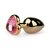 Metalen buttplug met roze hartje Metalen buttplug met roze hartje