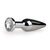Metalen buttplug met diamant - zilverkleurig Metalen buttplug met diamant - zilverkleurig