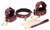 6-delige BDSM Suede Boeienset Met Collar En Riem - Bordeaux 6-delige BDSM Suede Boeienset Met Collar En Riem - Bordeaux