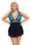 Babydoll Petrol - Zwart & Groenblauw Babydoll Petrol - Zwart & Groenblauw
