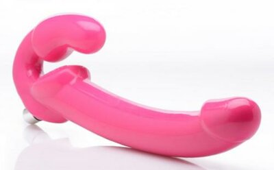 Revolver Vibrating Strapless Strap-On XXL - Pink