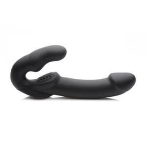 Evoke Vibrating Strapless Strap-On - Black