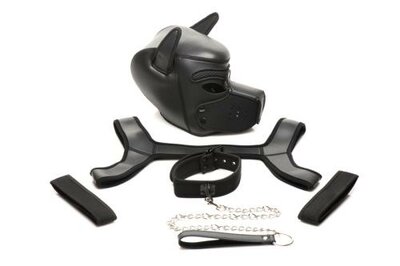 Complete Puppy Bondage Set - Black