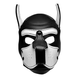 Spike Puppy BDSM Hood - Black/White