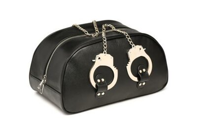 Bondage Travel Bag With Handcuffs - Black