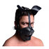 Puppy Play Mask With Ball Gag - Black_