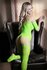 Stargazing Cold Shoulder Suspender Catsuit - Neon Green_