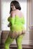Stargazing Cold Shoulder Suspender Catsuit - Neon Green_