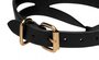 Bondage Baddie Collar With O-ring - Black/Gold_