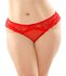 Cassia Crotchless Briefs Red - Curvy_