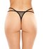 Zinnia Butterfly G-string with Pearls - Black_