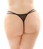 Aster Pearl Crotchless Thong Black - Curvy_