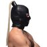 Blonde Ponytail Bondage Hood - Black_