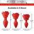 Vibrating Rose Anal Plug with Remote Control - Large_