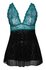 Babydoll Petrol - Black & Green Blue_