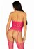 High Neck Garter Catsuit - Pink_