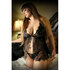 Lace Babydoll Set With Thong - Black_